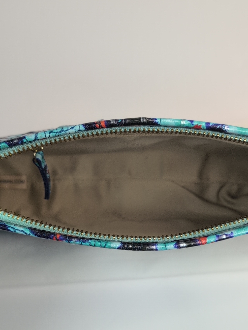 Brahmin Turquoise Multi Croc-Embossed Wristlet with Removable Strap NWT - Picture 7 of 13